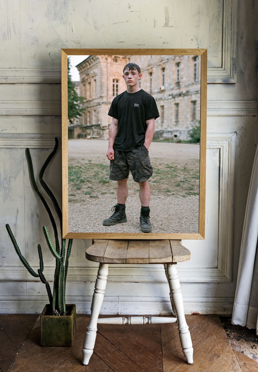 Young Man at Chateau — Photography Print. room preview
