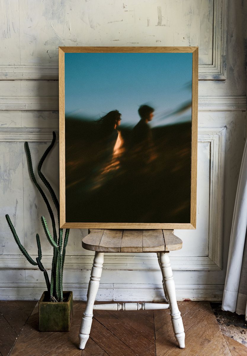 Blurred Silhouettes Photography Print. room preview