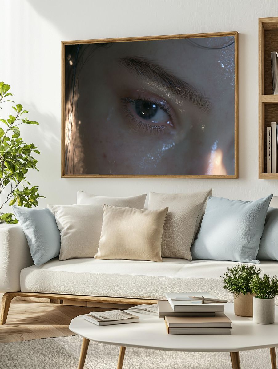 Moody Eye Close-Up Photography Poster. — room view 2