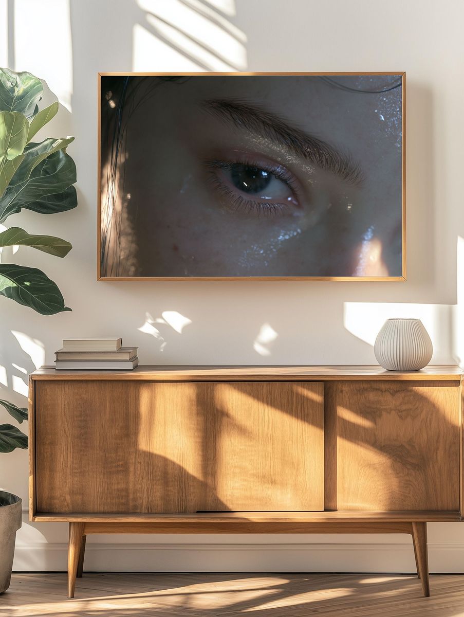 Moody Eye Close-Up Photography Poster. — room view 3