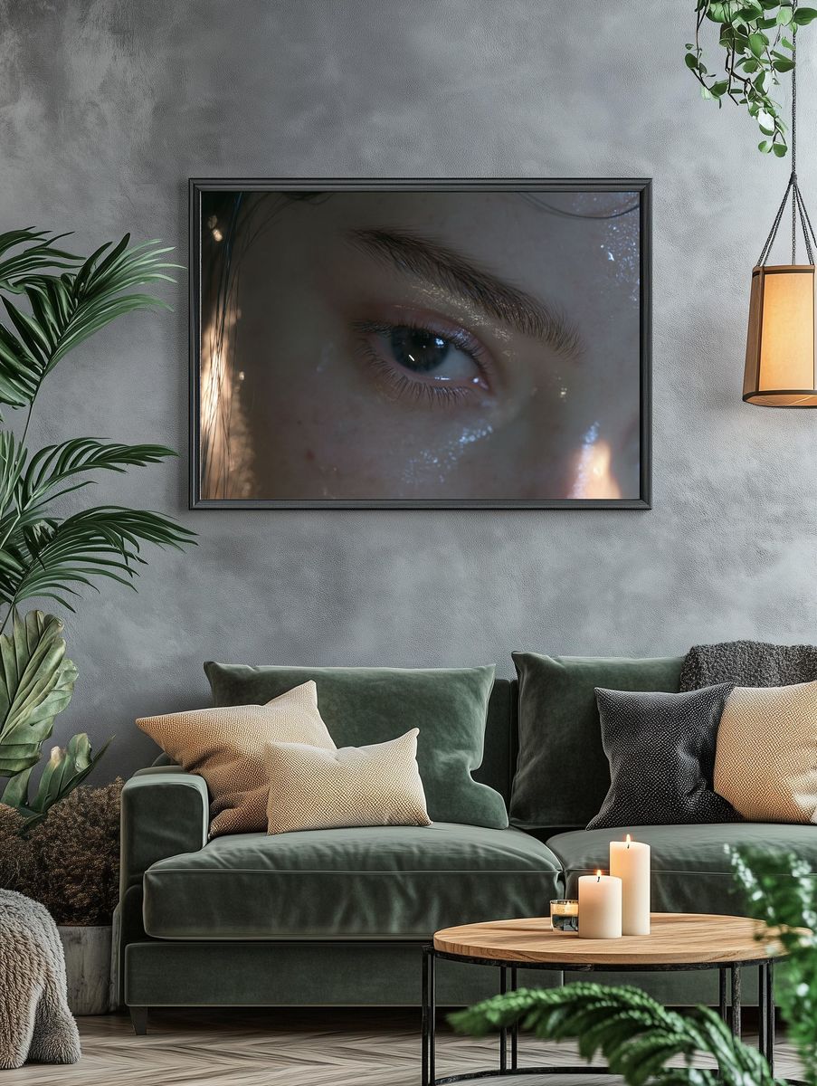 Moody Eye Close-Up Photography Poster. — room view 4