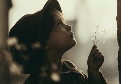 Child with Dandelion Photography Poster.