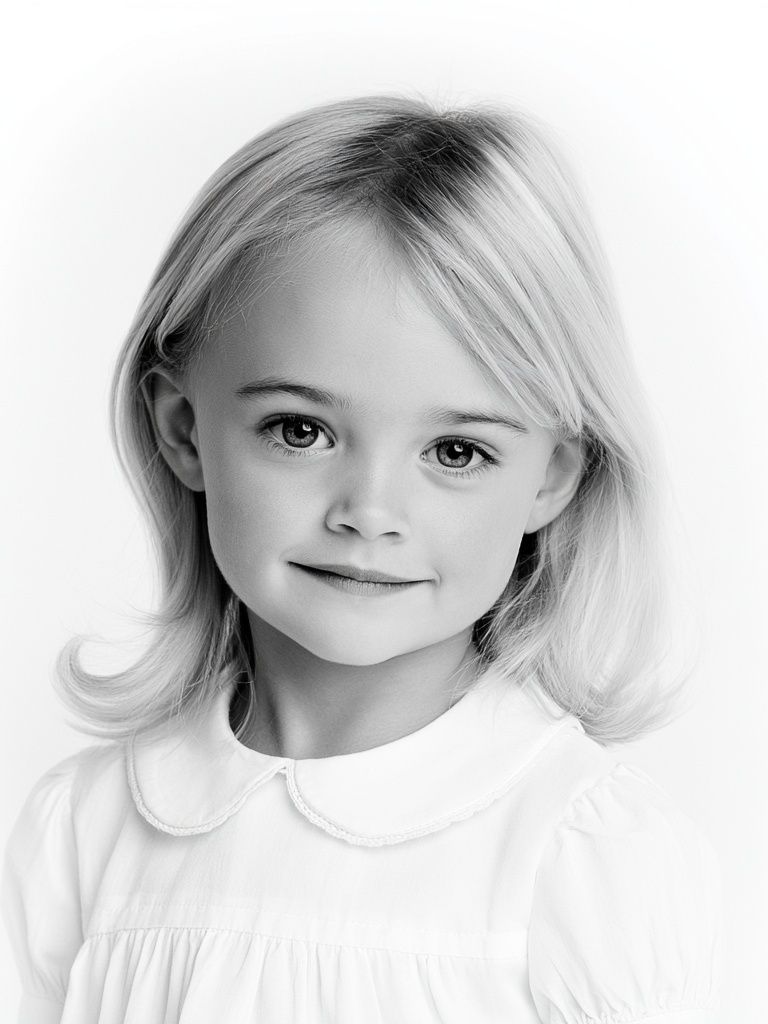 Blonde Child Portrait Print. poster — photography art