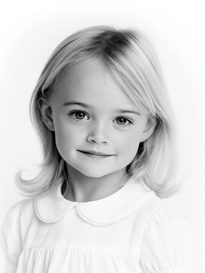 Blonde Child Portrait Print. poster