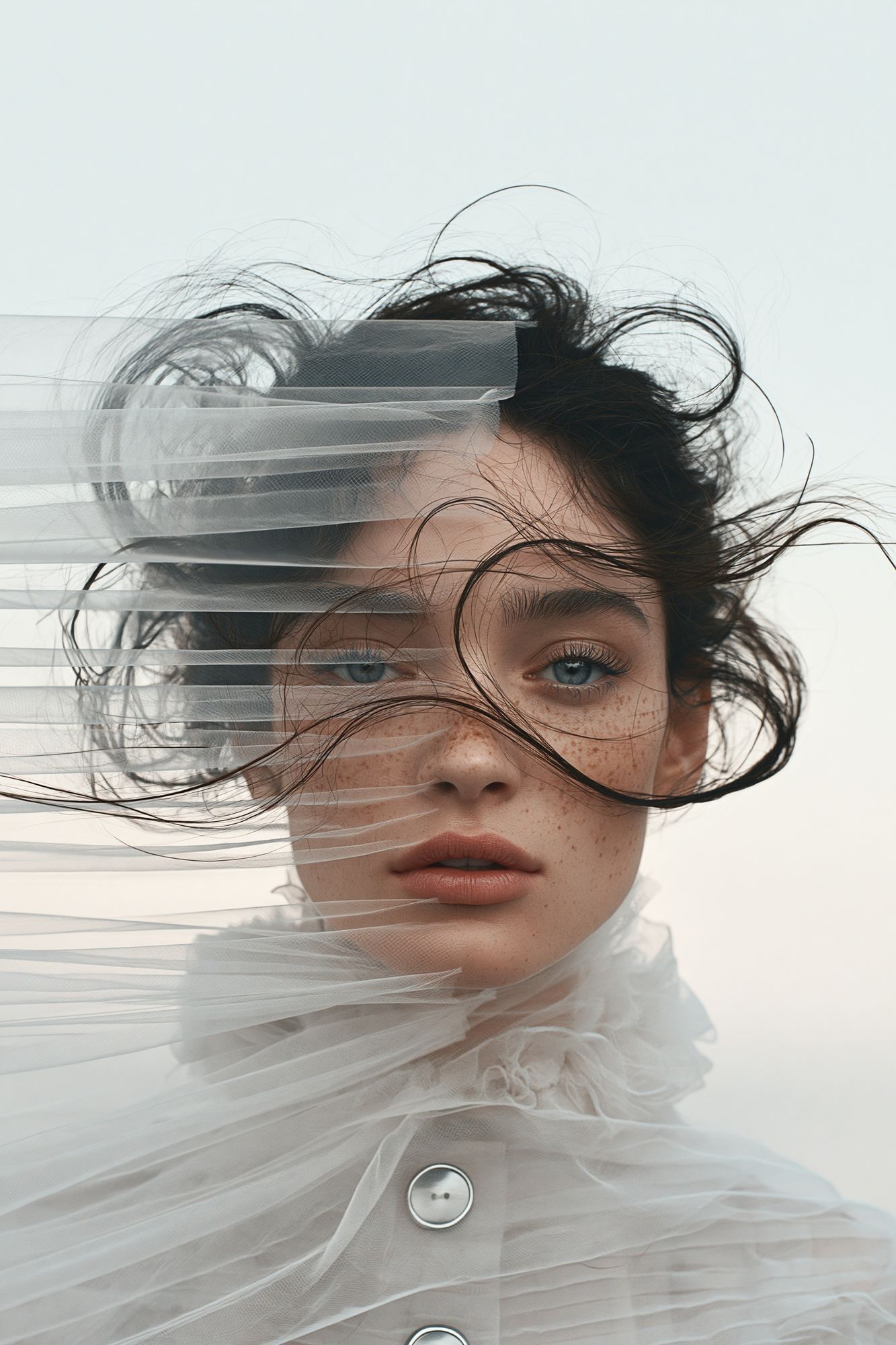 Freckled Portrait Photography Poster. poster detail