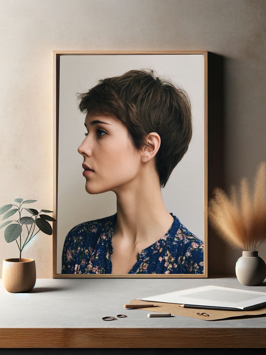Short Hair Portrait Photography Poster. — room view 2