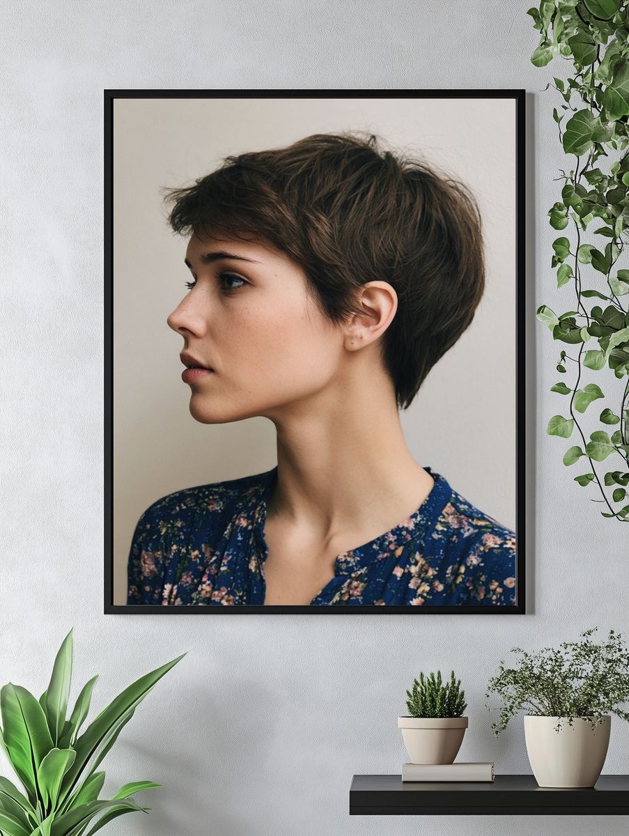 Short Hair Portrait Photography Poster. — room view 4