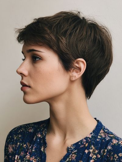 Short Hair Portrait Photography Poster. poster