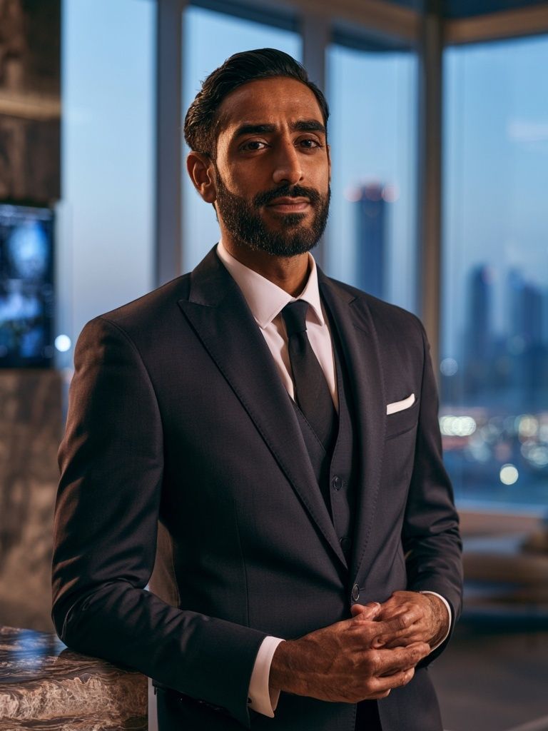 Elegant Suit Portrait Poster. poster — photography art