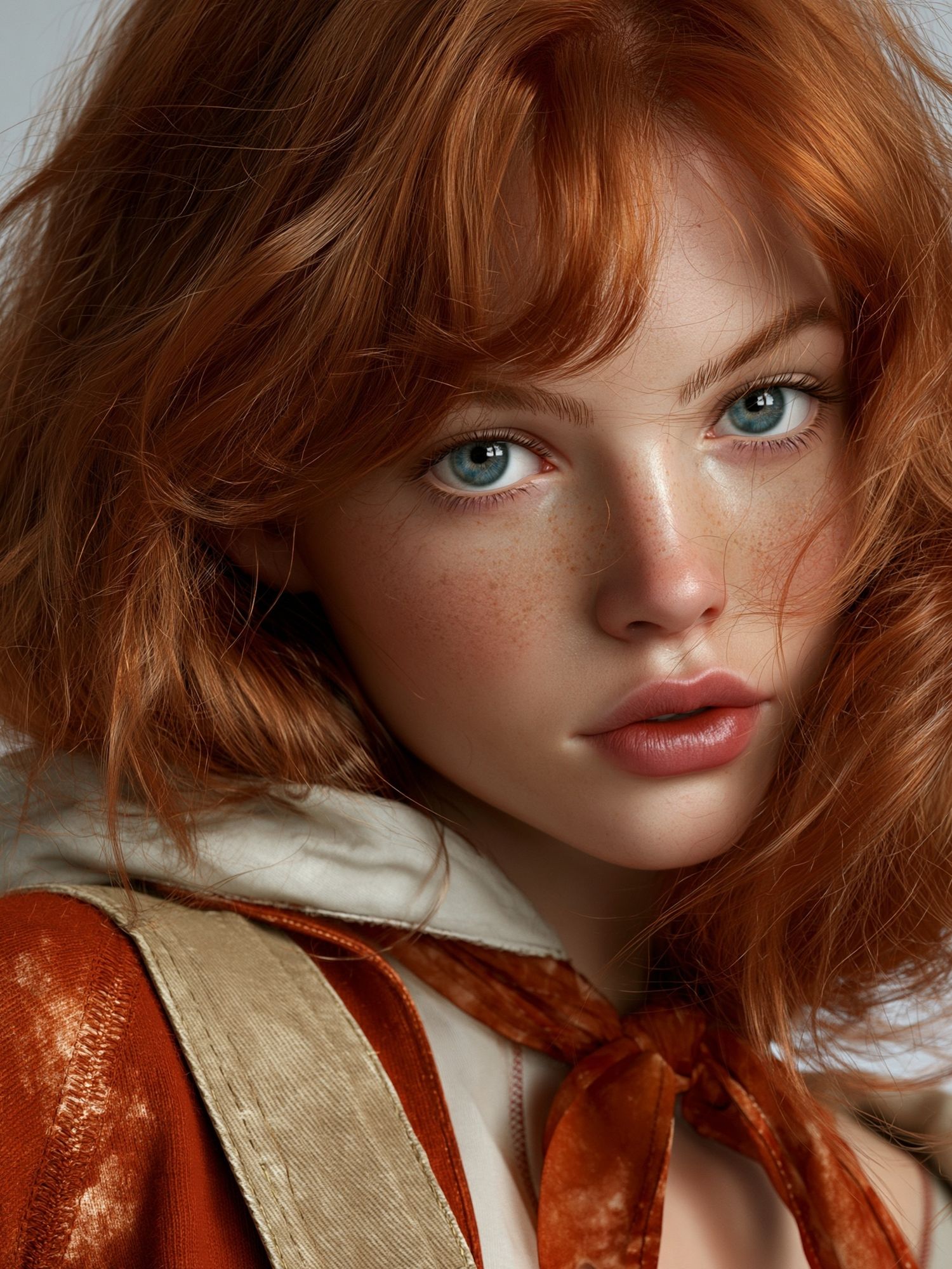 Red-Haired Portrait Photography Poster. poster detail