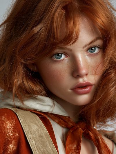 Red-Haired Portrait Photography Poster.
