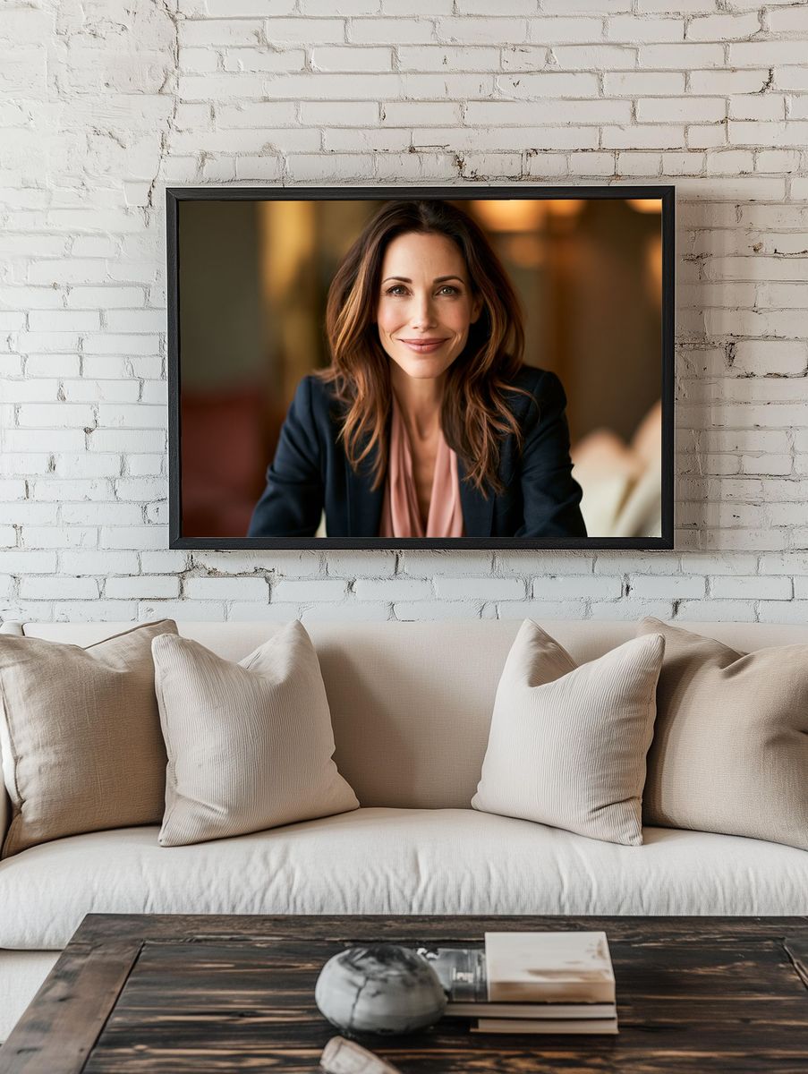 Elegant Woman Portrait Print. — room view 1