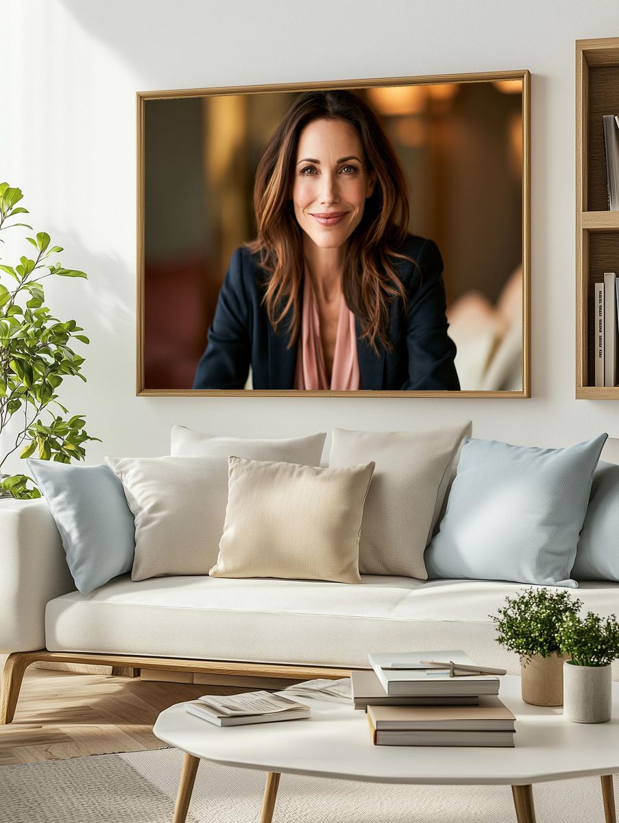 Elegant Woman Portrait Print. — room view 2