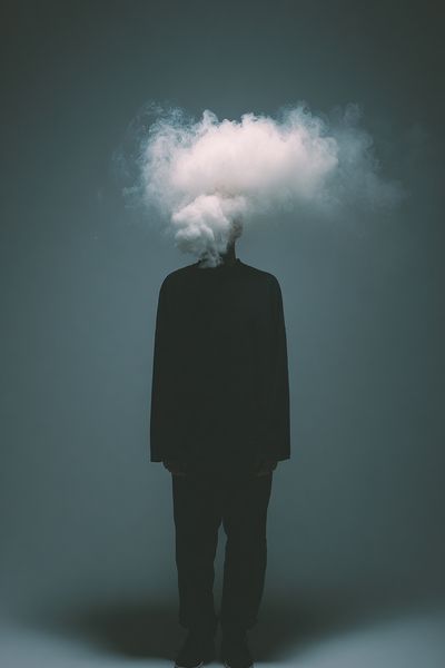 Cloud Head Surreal Photography Poster. poster