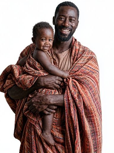 Father and Child Portrait Print. poster detail