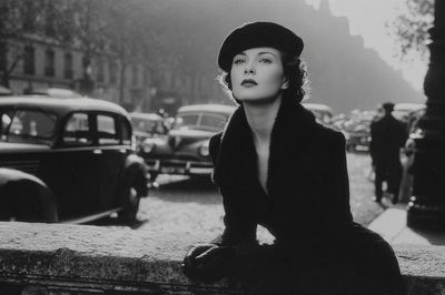 Elegant Woman in Vintage Paris — Photography Print. poster print
