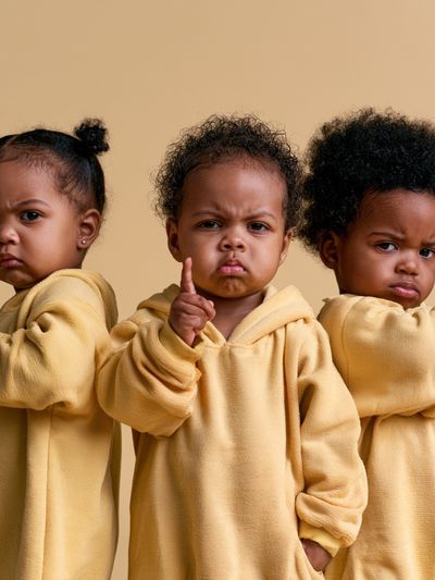 Triple Toddler Portrait Photography Poster. poster