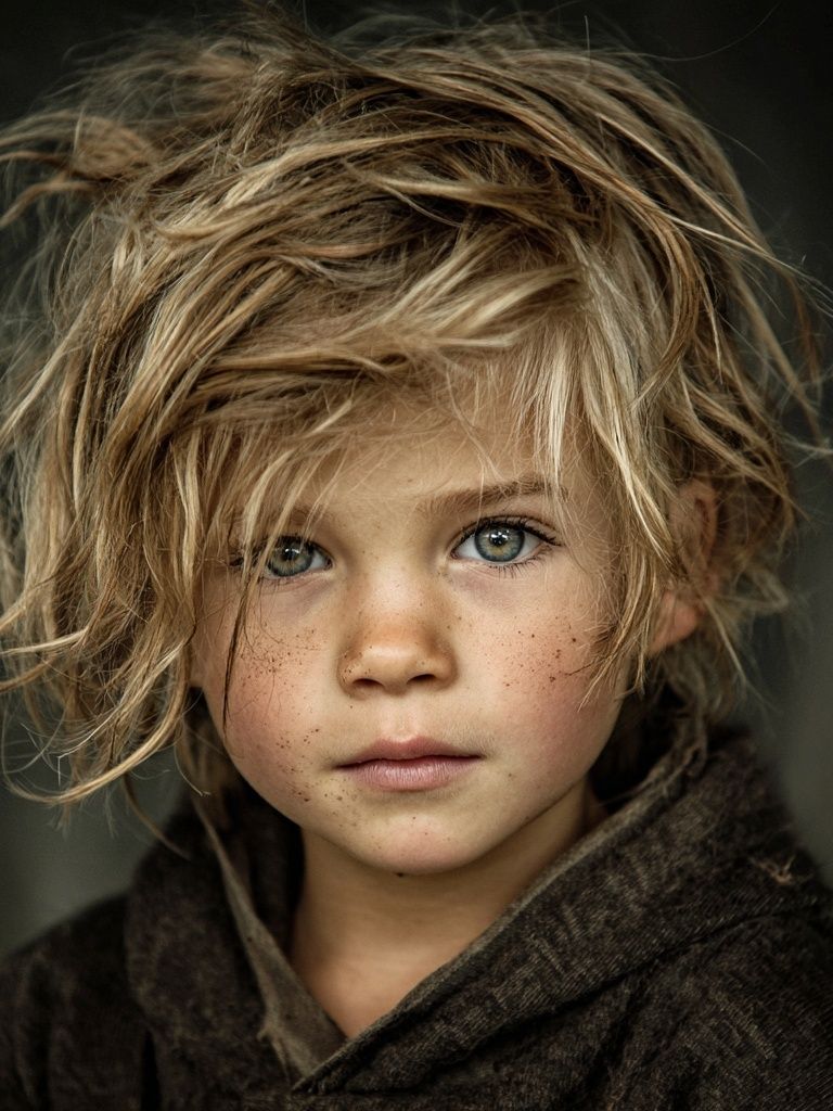 Freckled Child Portrait Poster. poster — photography art