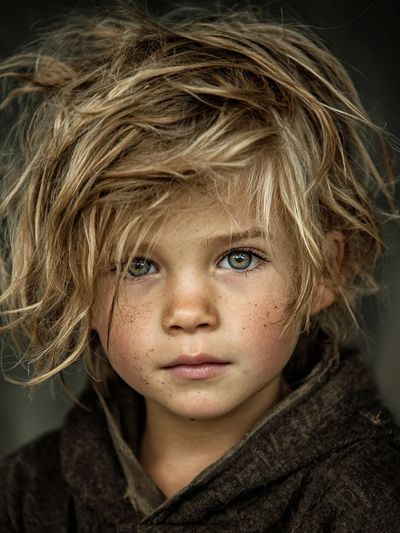 Freckled Child Portrait Poster. poster