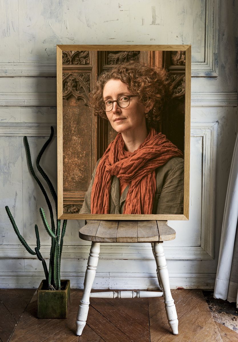 Curly Portrait Photography Poster. room preview