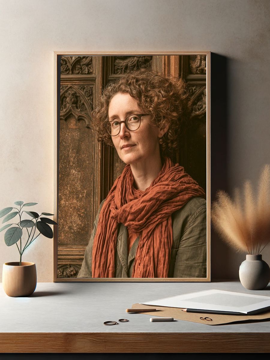 Curly Portrait Photography Poster. — room view 2