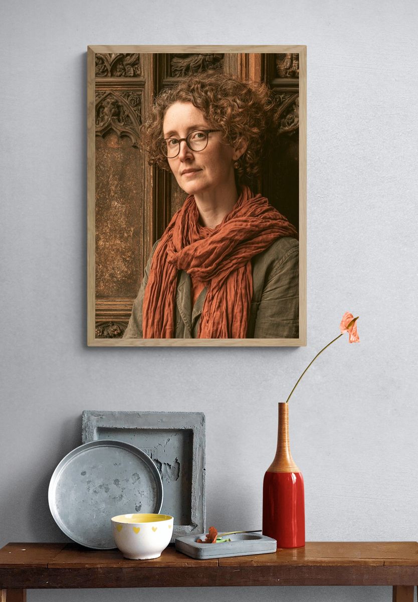 Curly Portrait Photography Poster. — room view 3