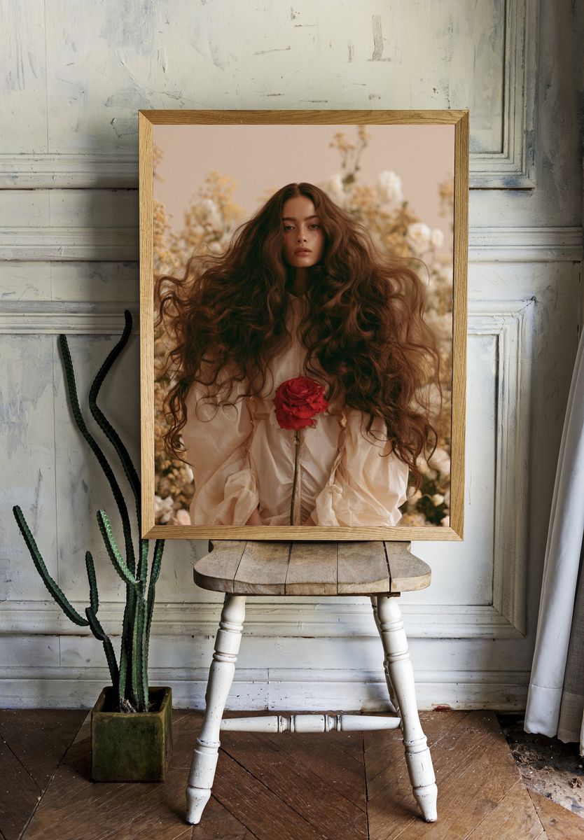 Floral Portrait Photography Poster. room preview