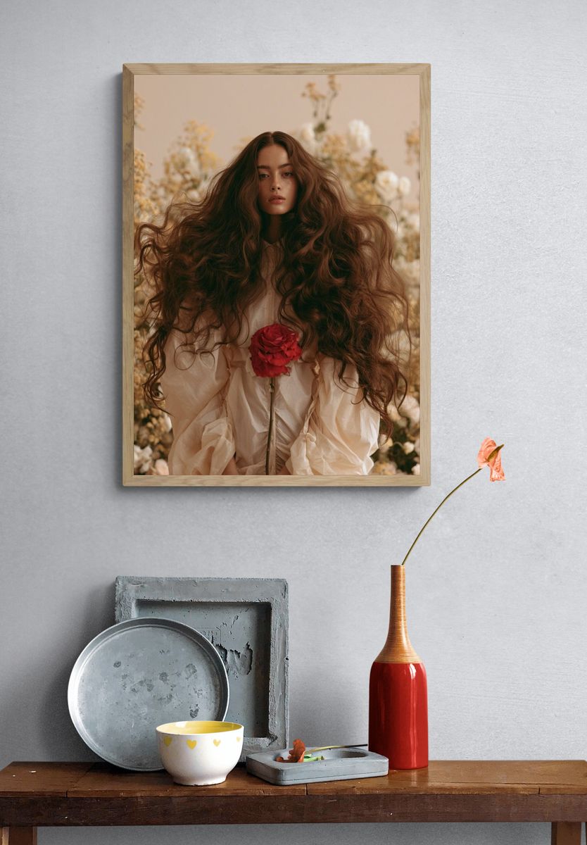 Floral Portrait Photography Poster. — room view 3