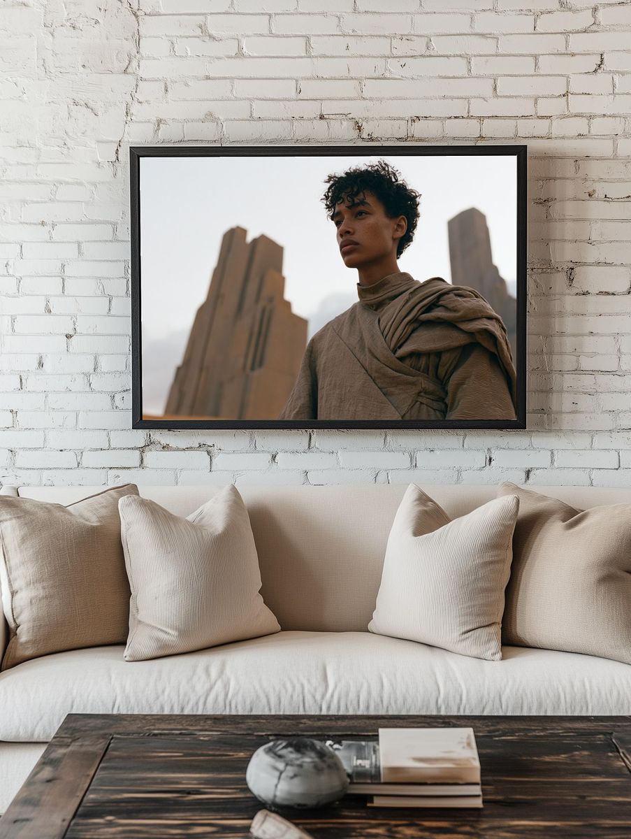 Desert Hero Portrait Print. — room view 1