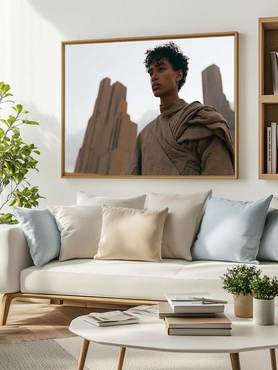Desert Hero Portrait Print. — room view 2