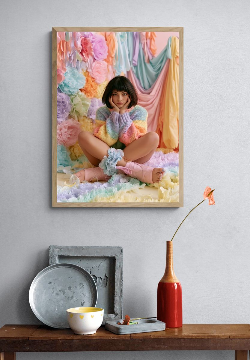 Pastel Portrait Photography Poster. — room view 3