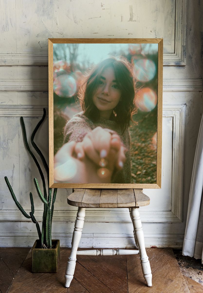 Dreamy Forest Portrait Photography Poster. room preview