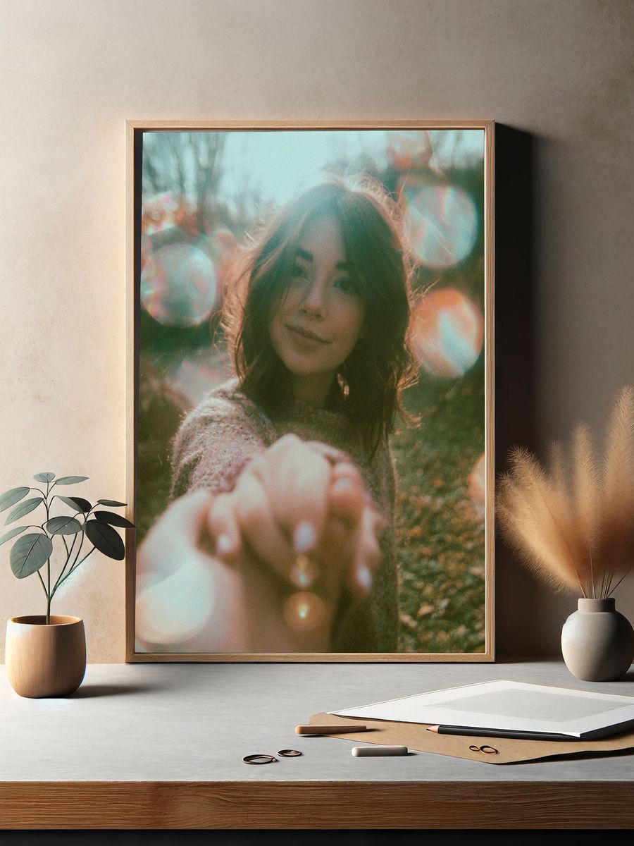 Dreamy Forest Portrait Photography Poster. — room view 2