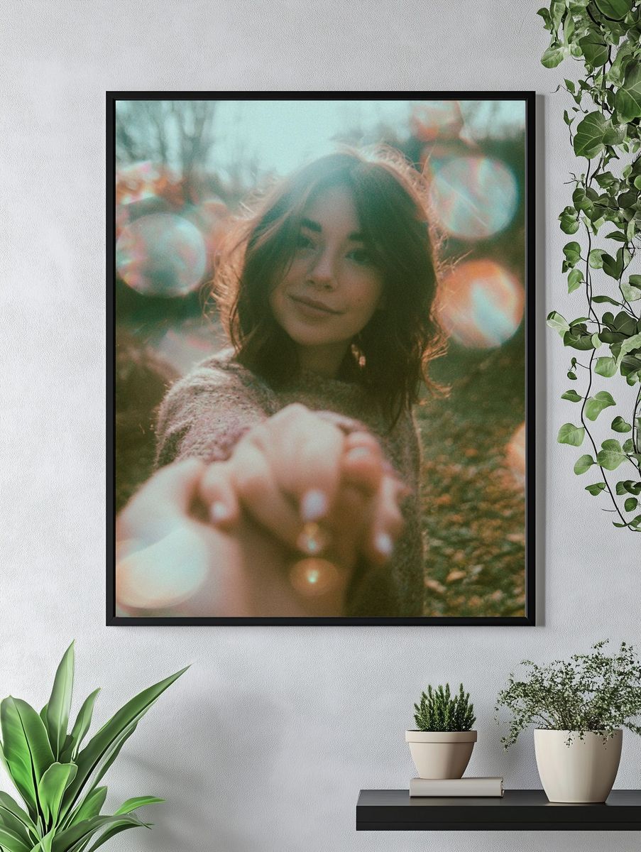 Dreamy Forest Portrait Photography Poster. — room view 4