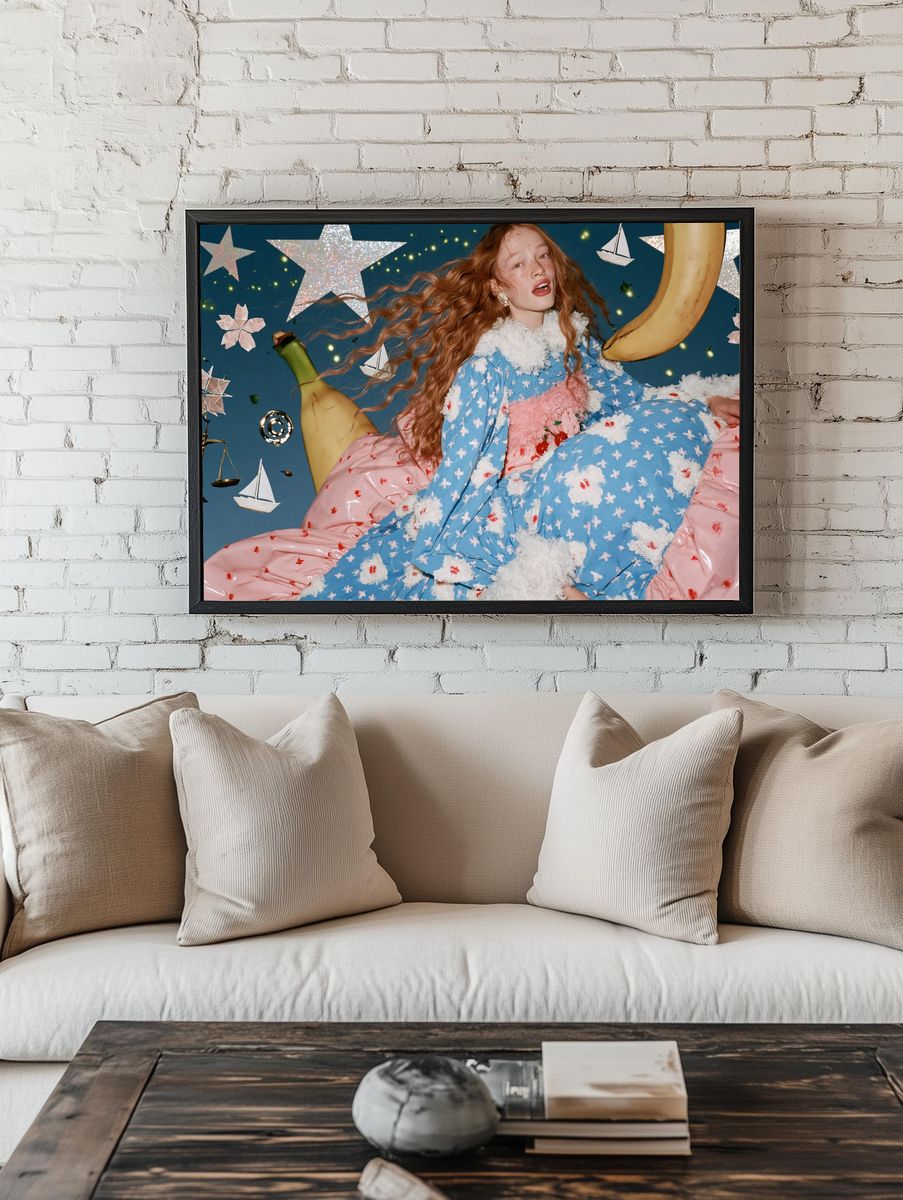 Surreal Fashion Portrait Poster. — room view 1