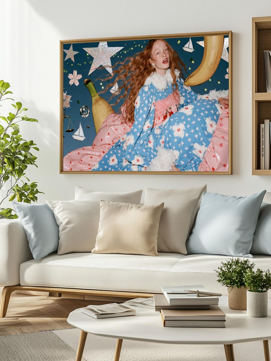 Surreal Fashion Portrait Poster. — room view 2