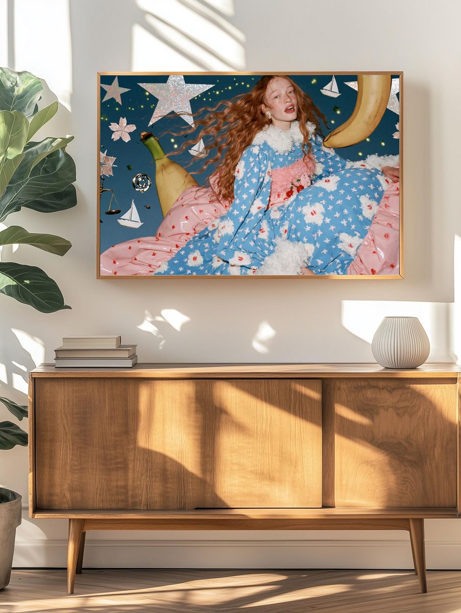 Surreal Fashion Portrait Poster. — room view 3
