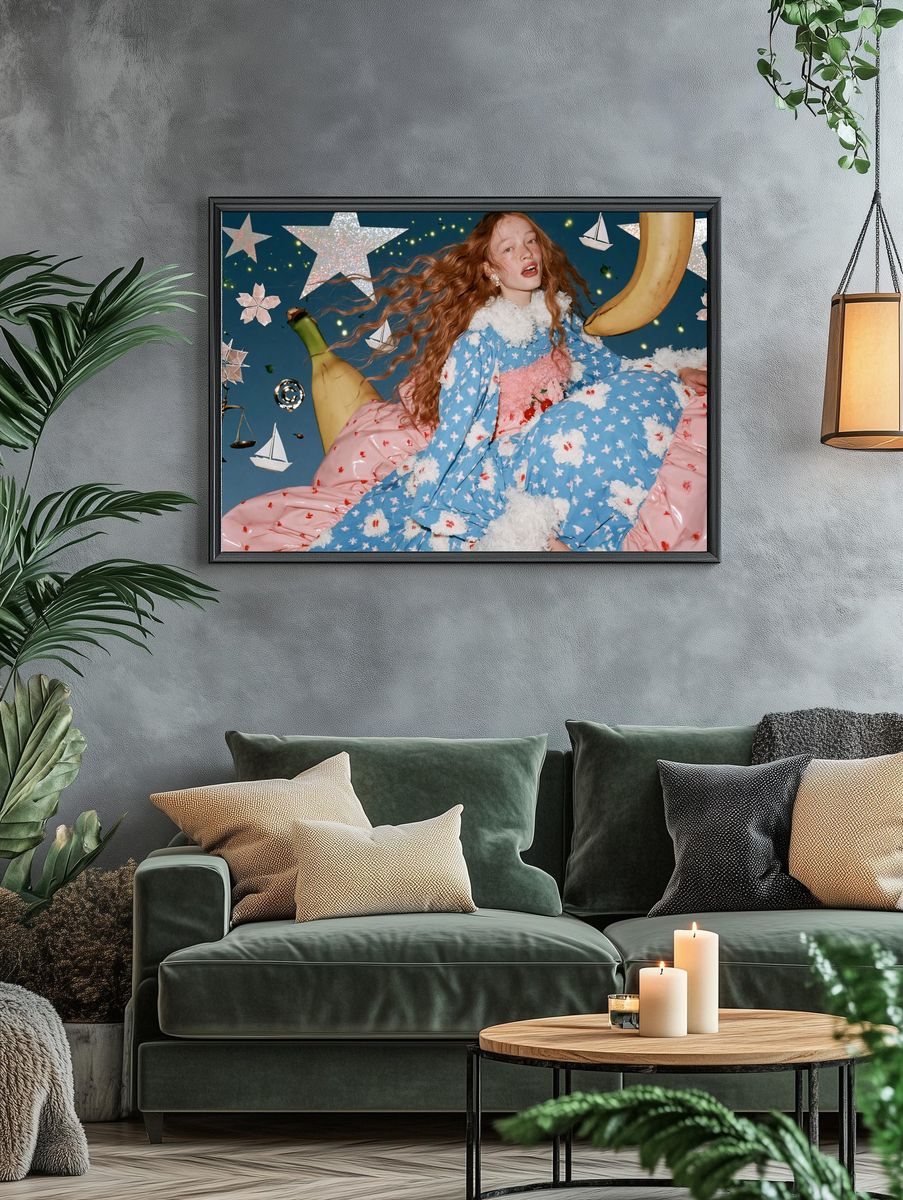 Surreal Fashion Portrait Poster. — room view 4