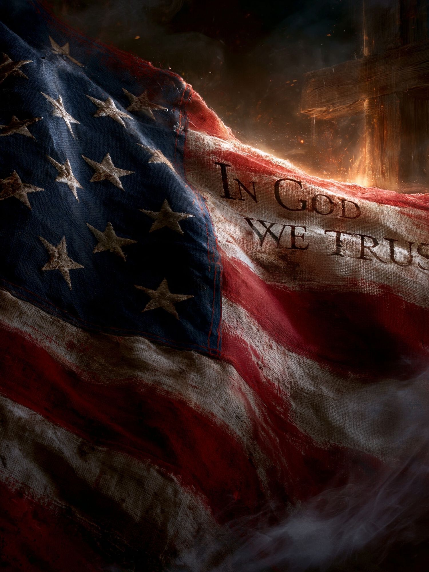 In God We Trust Flag Poster. poster detail