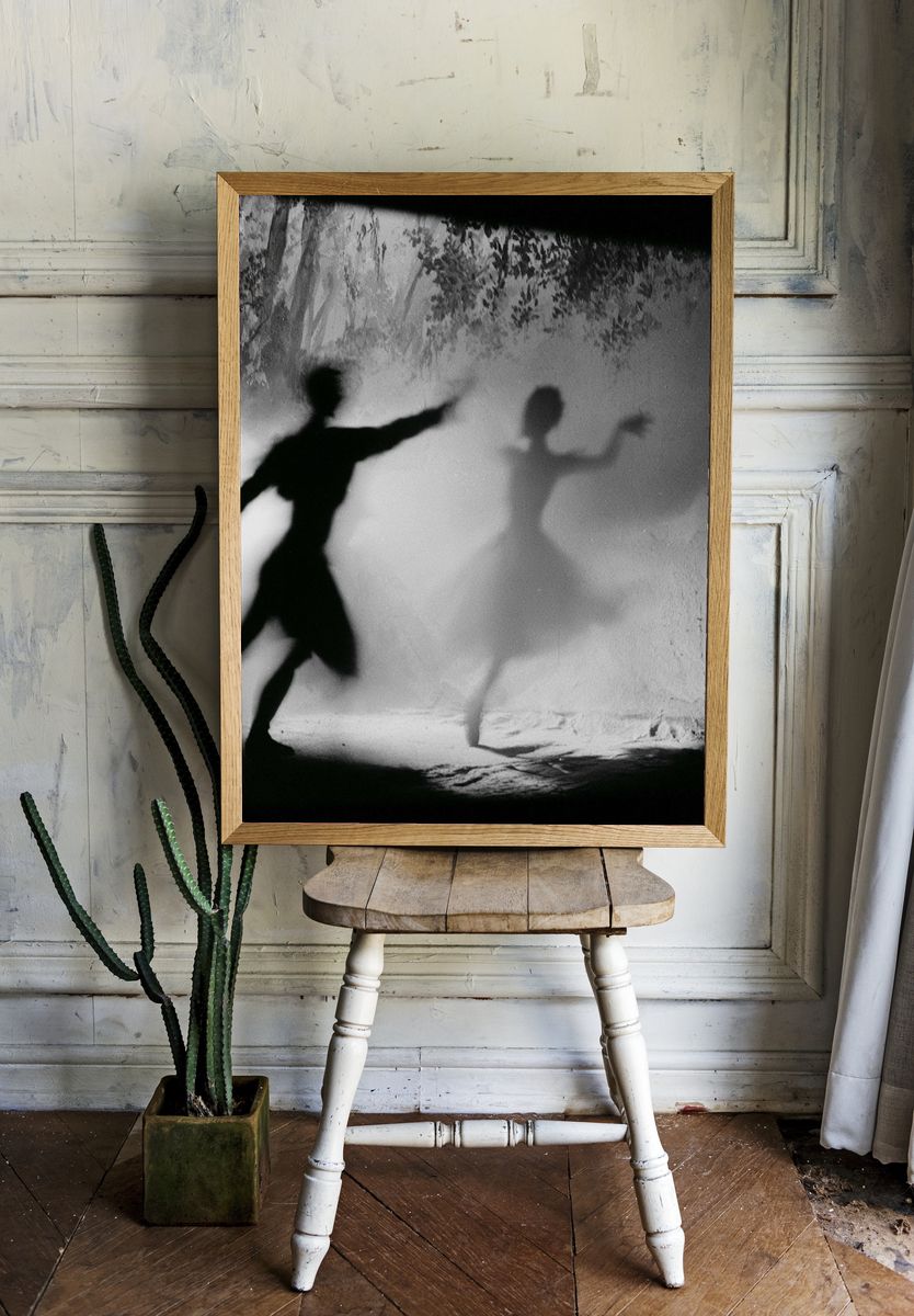 Shadow Dancers Black-White Poster. room preview
