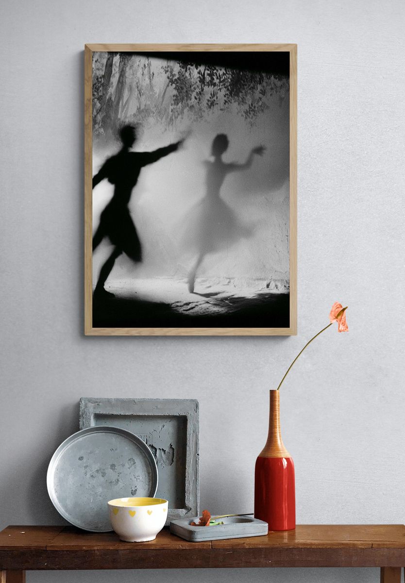 Shadow Dancers Black-White Poster. — room view 3