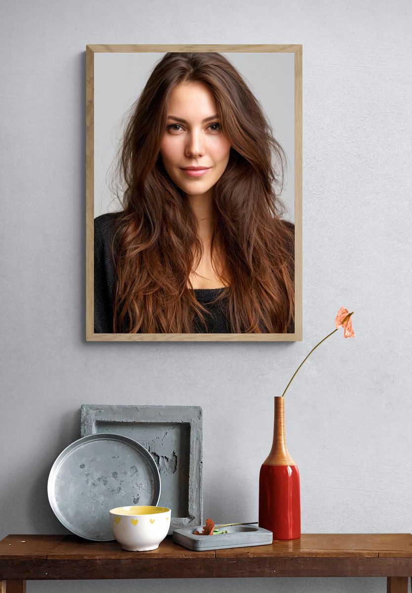 Elegant Woman Portrait Print. — room view 3
