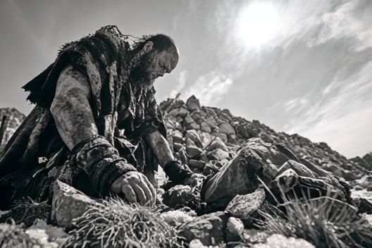 Desert Survivor Black-White Poster. poster detail