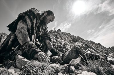 Desert Survivor Black-White Poster.