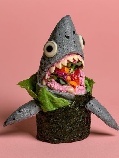 Surreal Sushi Shark Photography Poster. poster