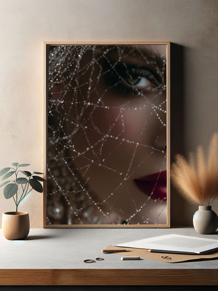 Veiled Portrait Photography Poster. — room view 2