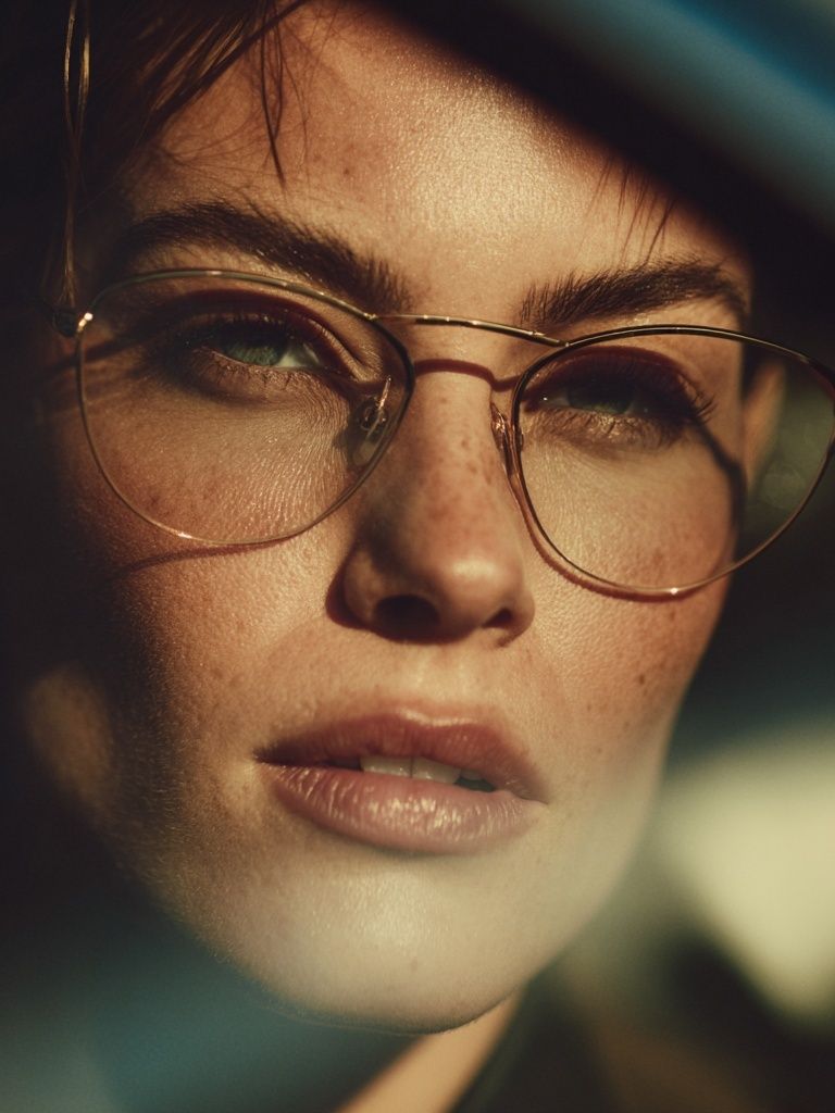 Portrait in Glasses Photography Poster. poster detail