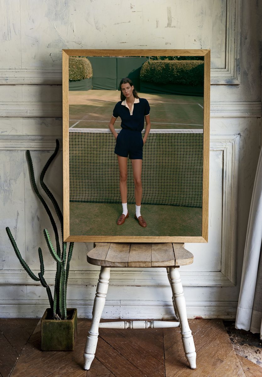 Tennis Court Fashion Portrait Print. — room view 1