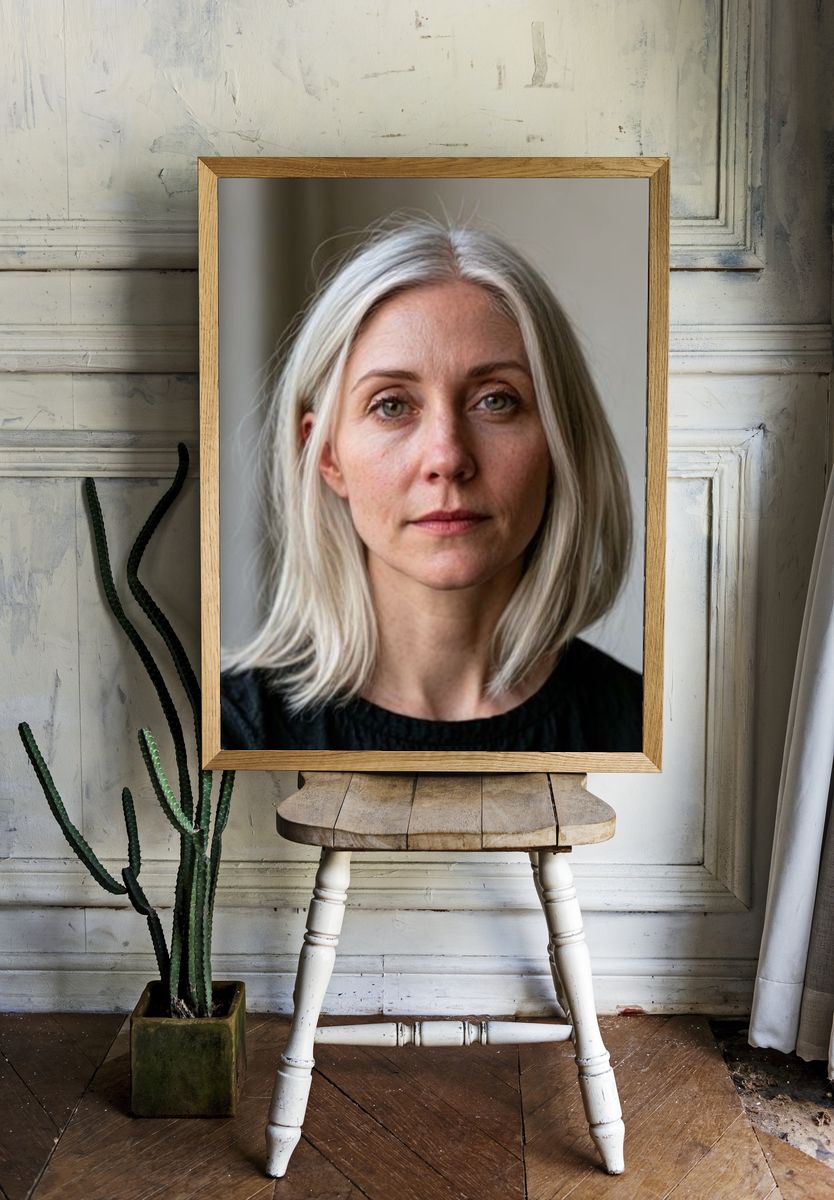 Desert Elder Portrait Print. room preview