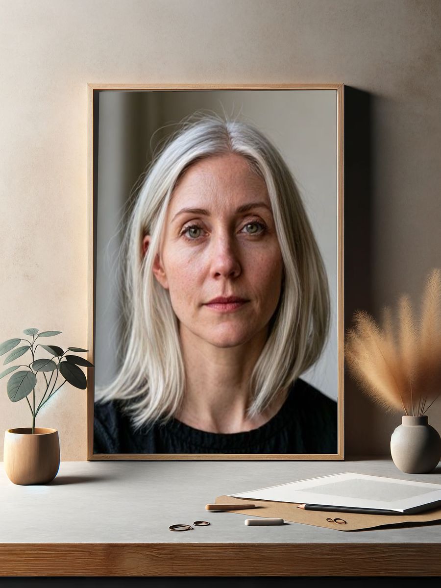 Desert Elder Portrait Print. — room view 2